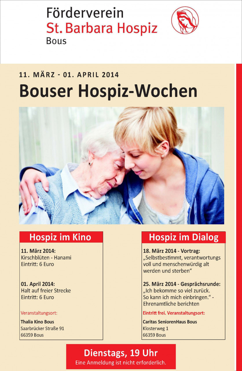 Plakat Bouser Hospiz-Wochen