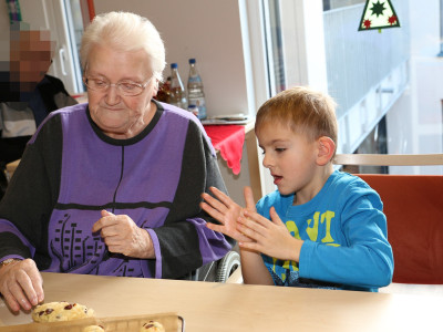 Backaktion mit dem Kindergarten